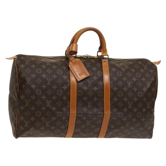 LOUIS VUITTON Monogram Keepall 55 Boston Bag M41424 LV Auth 131290 - Picture 1 of 16